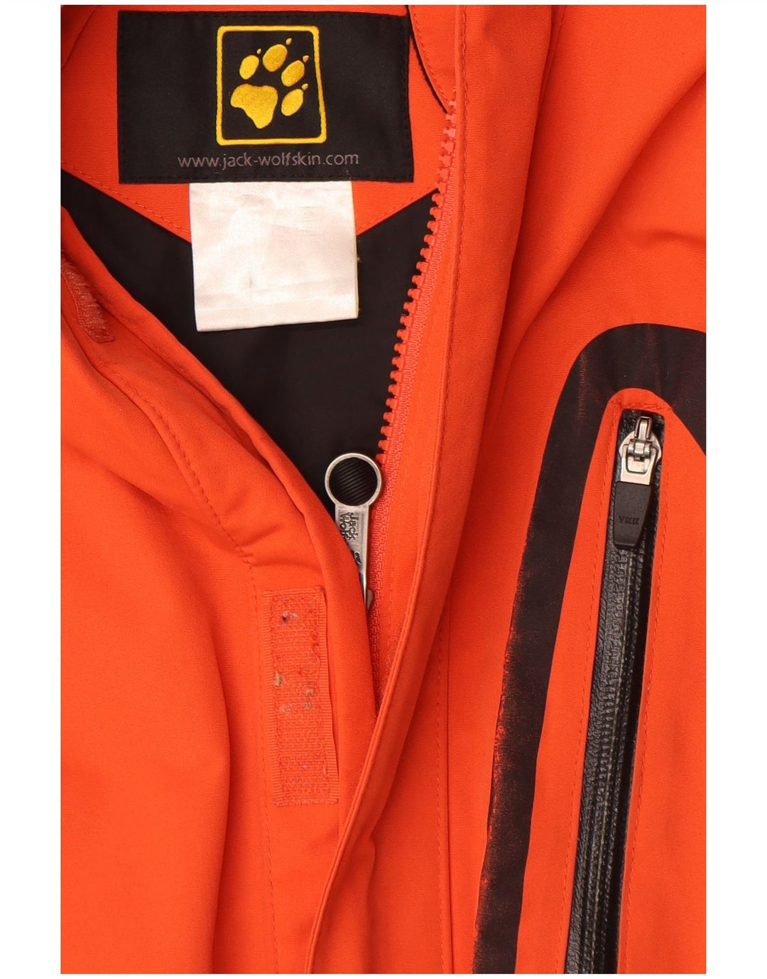 JACK WOLFSKIN Giacca a vento da uomo UK 40/42 Large Orange Colourblock