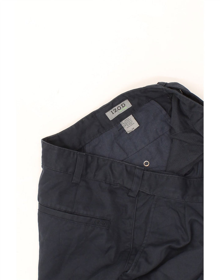IZOD Mens Chino Shorts W34 Large Navy Blue Polyester Vintage Izod and Second-Hand Izod from Messina Hembry 
