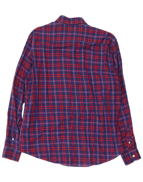 Camicia da uomo Harmont & Blaine vestibilità stretta 2XL cotone a quadri blu