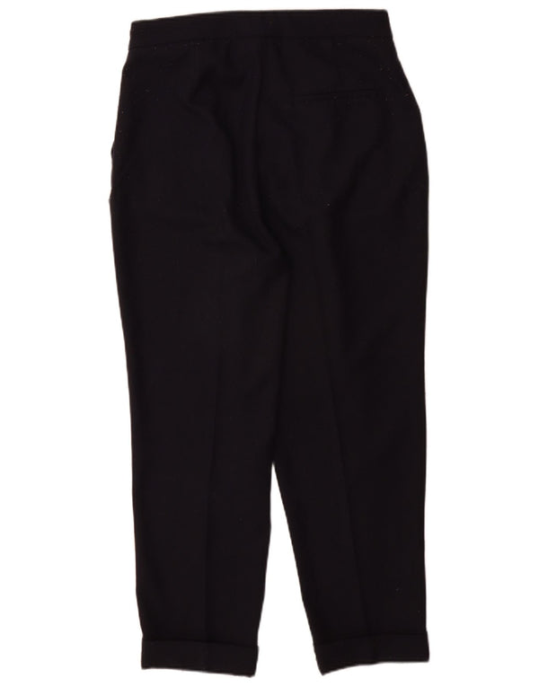 Pantaloni chino con pegging a vita alta da donna Zara piccoli W26 L26 blu navy