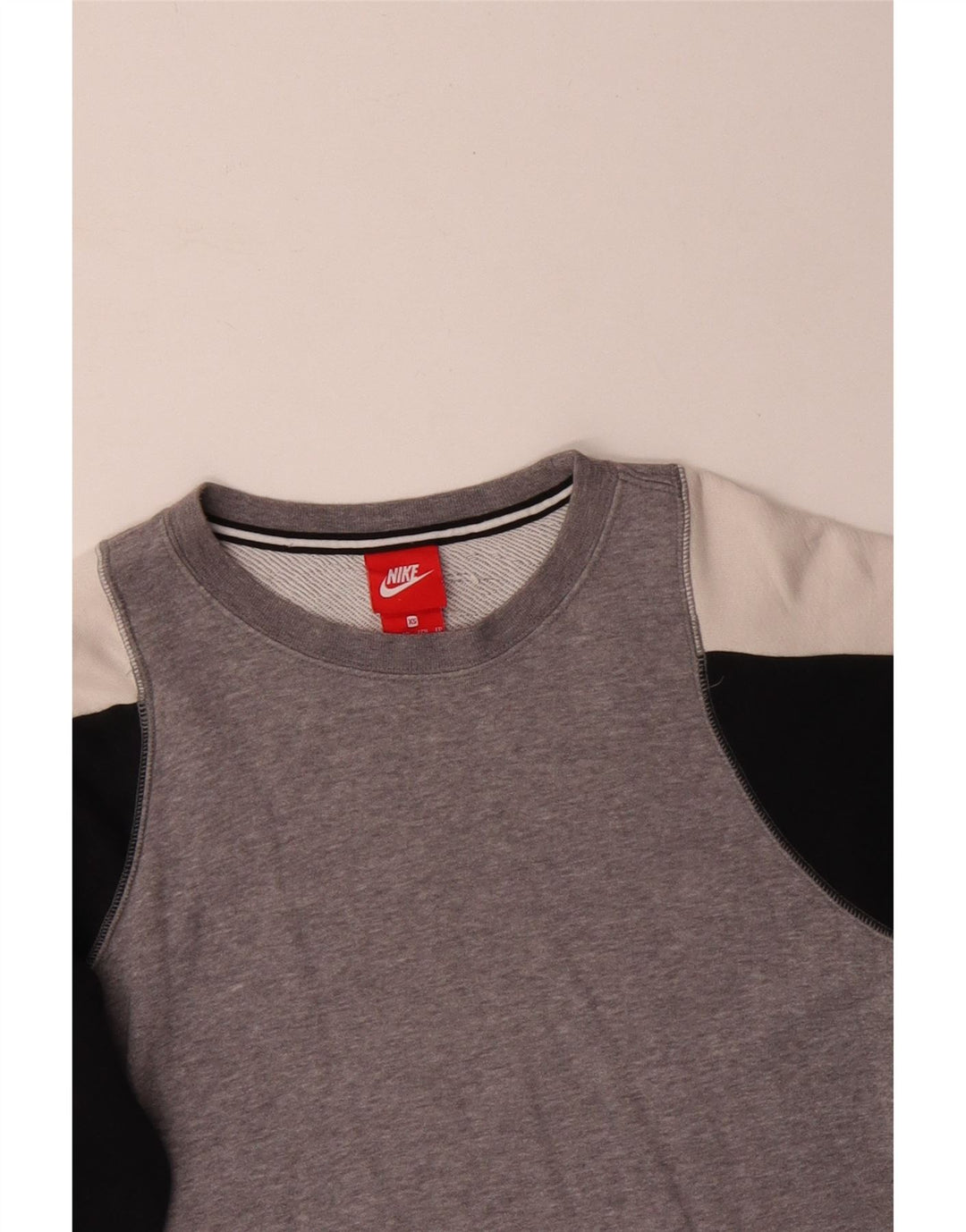 Felpa da uomo Nike Maglia XS in cotone color block grigio