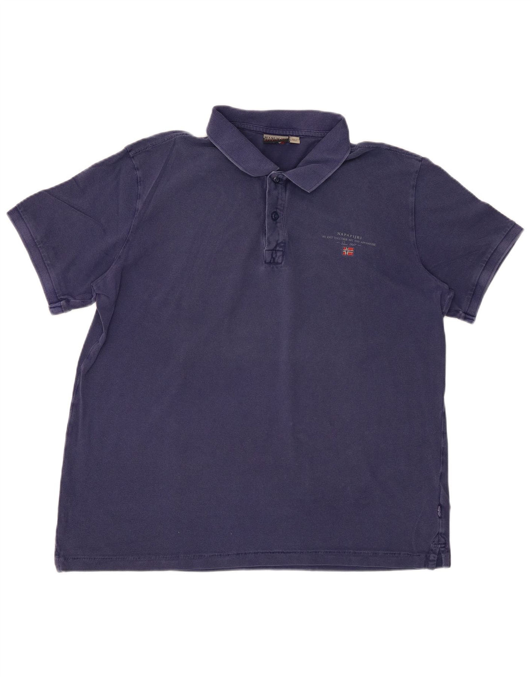 Polo da uomo NAPAPIJRI grande in cotone blu navy