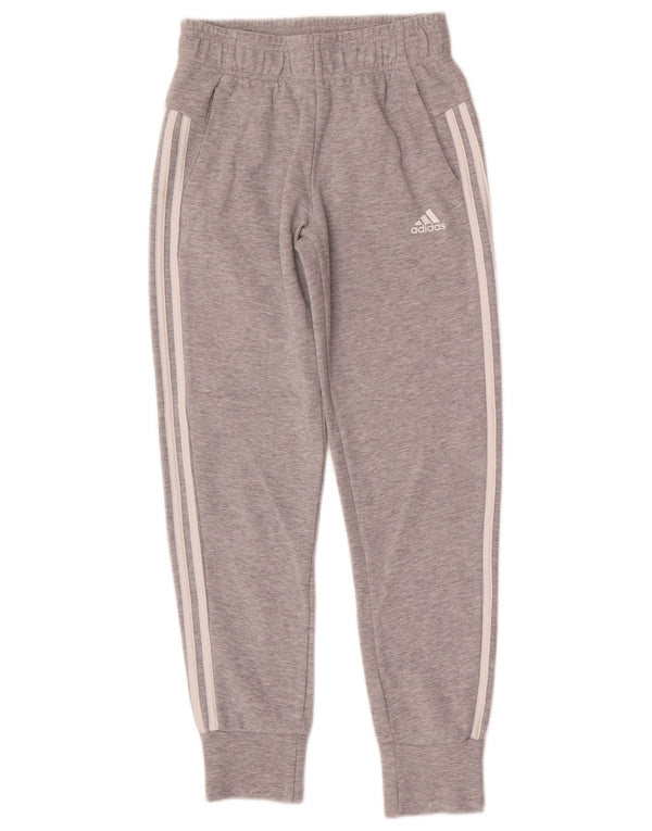 Pantaloni della tuta da ragazza Adidas Joggers 12-13 anni in cotone grigio screziato