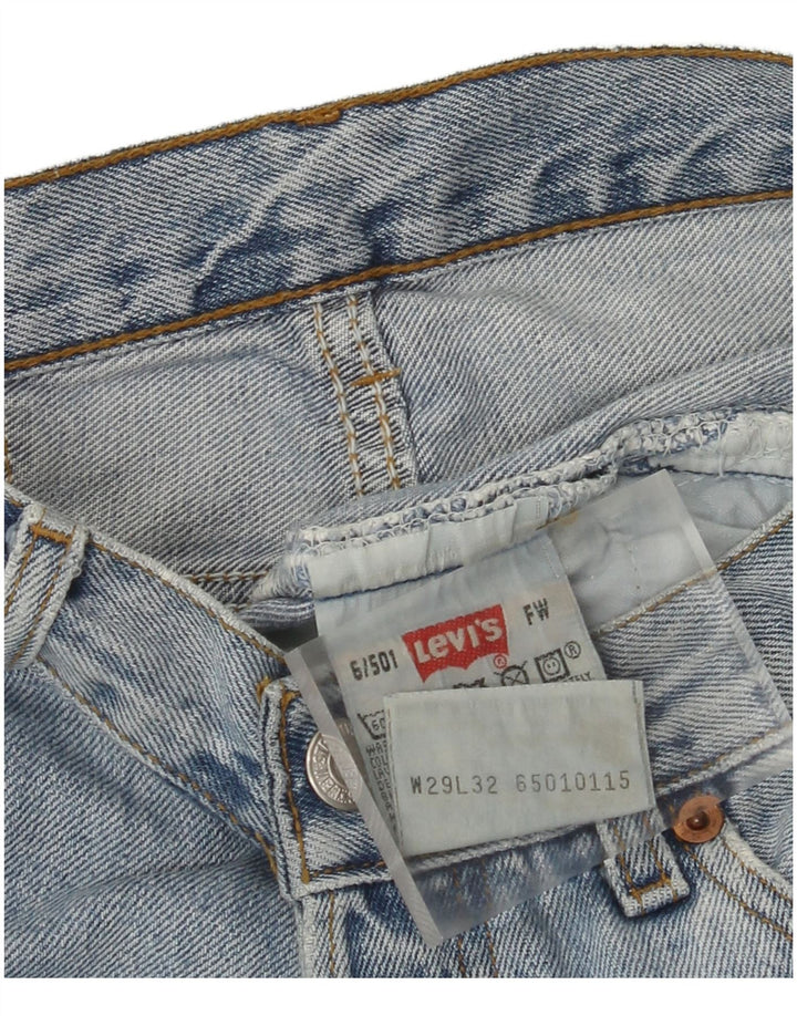 Pantaloncini di jeans Levi's 501 da uomo W29 in cotone blu medio