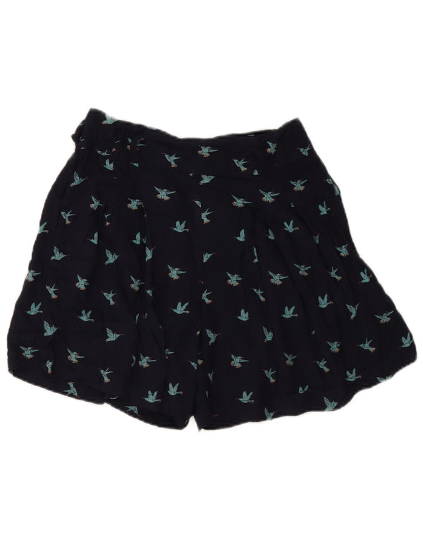 Pantaloncini da donna Fat Face UK 8 Small W28 Viscosa con stampa animalier blu navy