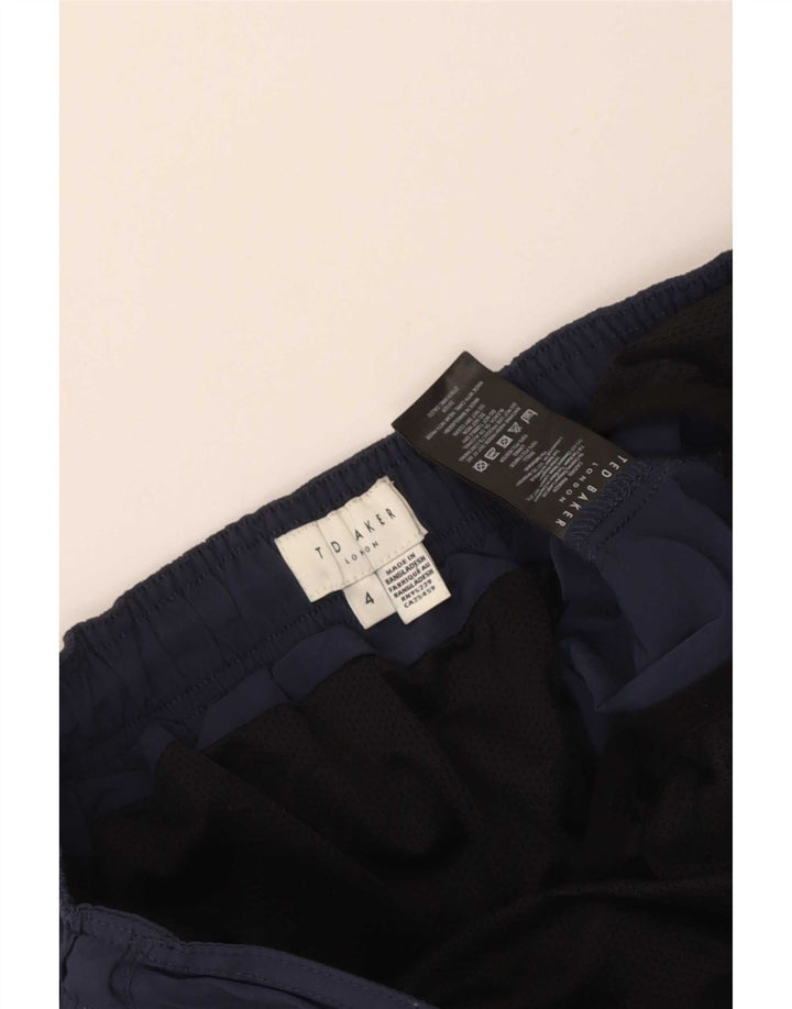 Pantaloncini da bagno da uomo Ted Baker taglia 4 large blu navy in poliammide