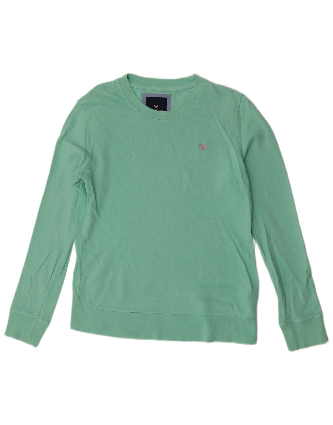 Crew Clothing Top oversize da donna manica lunga UK 8 piccolo cotone verde