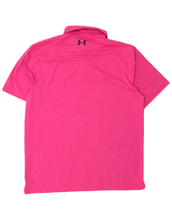Polo da uomo Under Armour grande rosa in poliestere