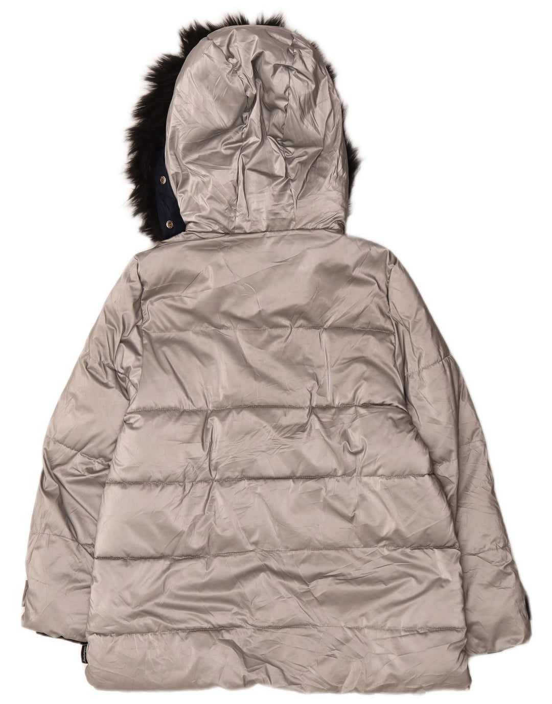 Cappotto imbottito con cappuccio per ragazze Zara 13-14 anni in poliestere argento