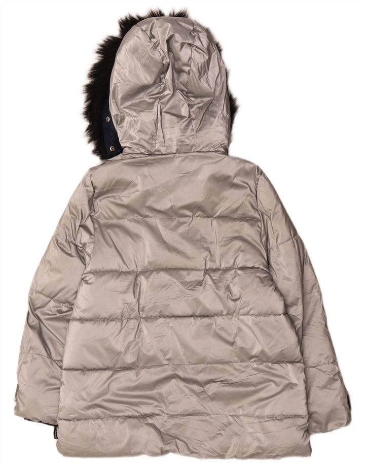 Cappotto imbottito con cappuccio per ragazze Zara 13-14 anni in poliestere argento