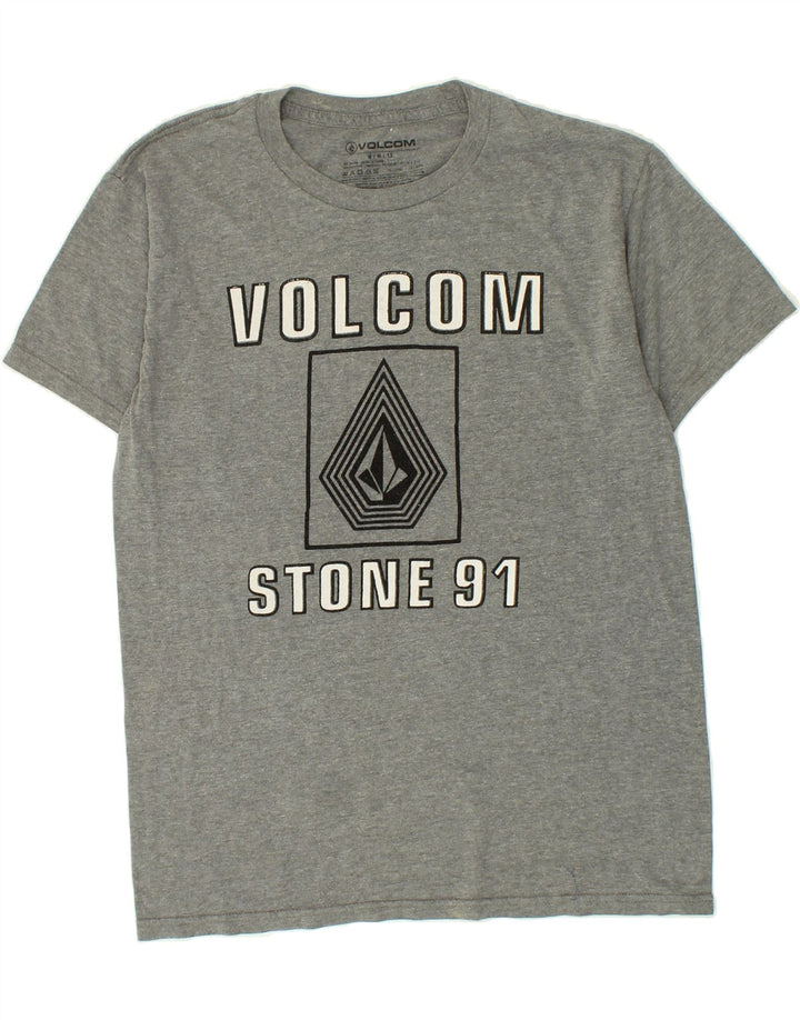 VOLCOM Womens Graphic T-Shirt Top UK 14 Medium Grey Cotton | Vintage Volcom | Thrift | Second-Hand Volcom | Used Clothing | Messina Hembry 