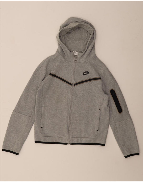 Felpa con cappuccio e zip Nike da ragazzo, 12-13 anni, grande, in cotone grigio