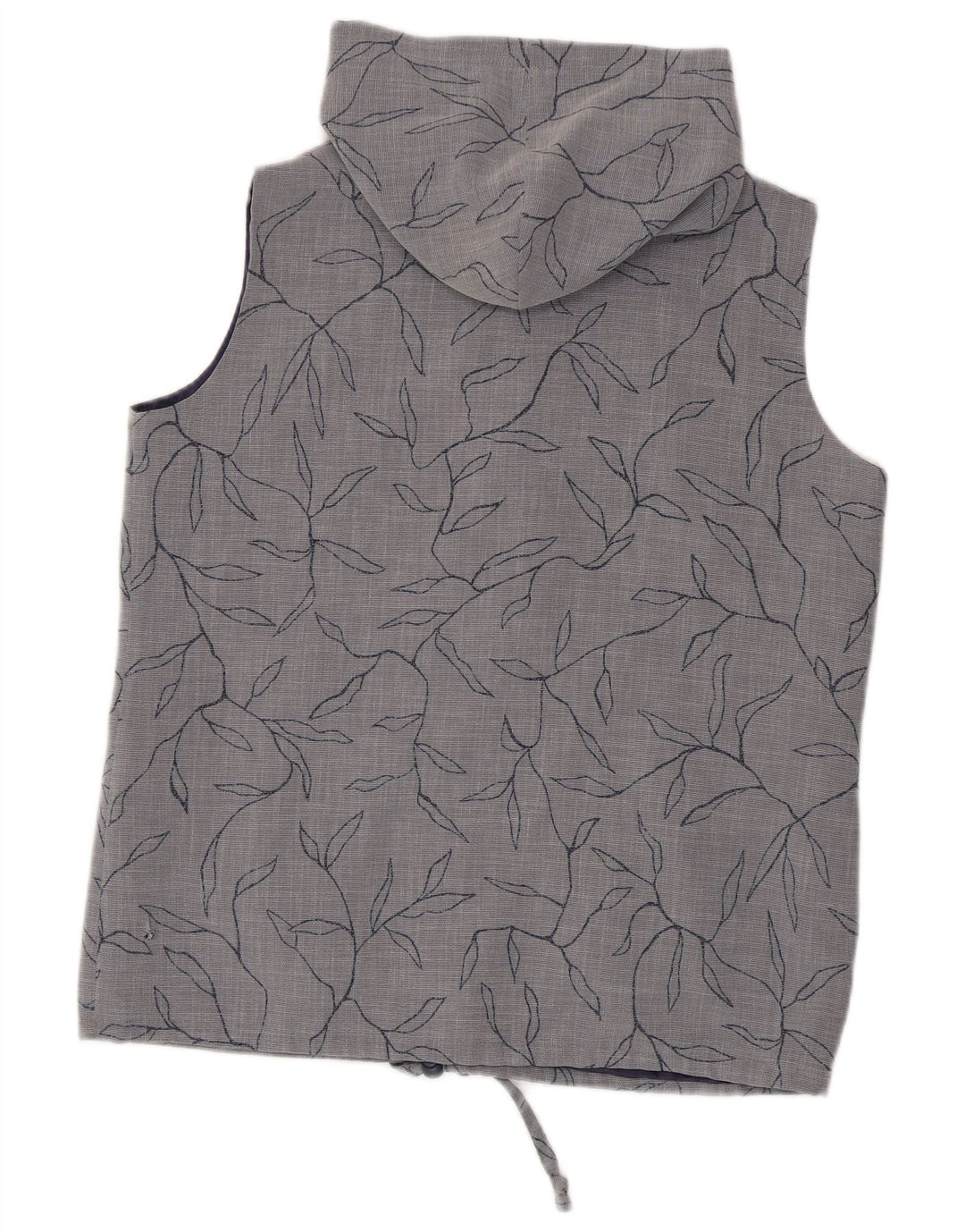 Gilet con cappuccio da donna Max Pierre UK 14 grande poliestere floreale grigio
