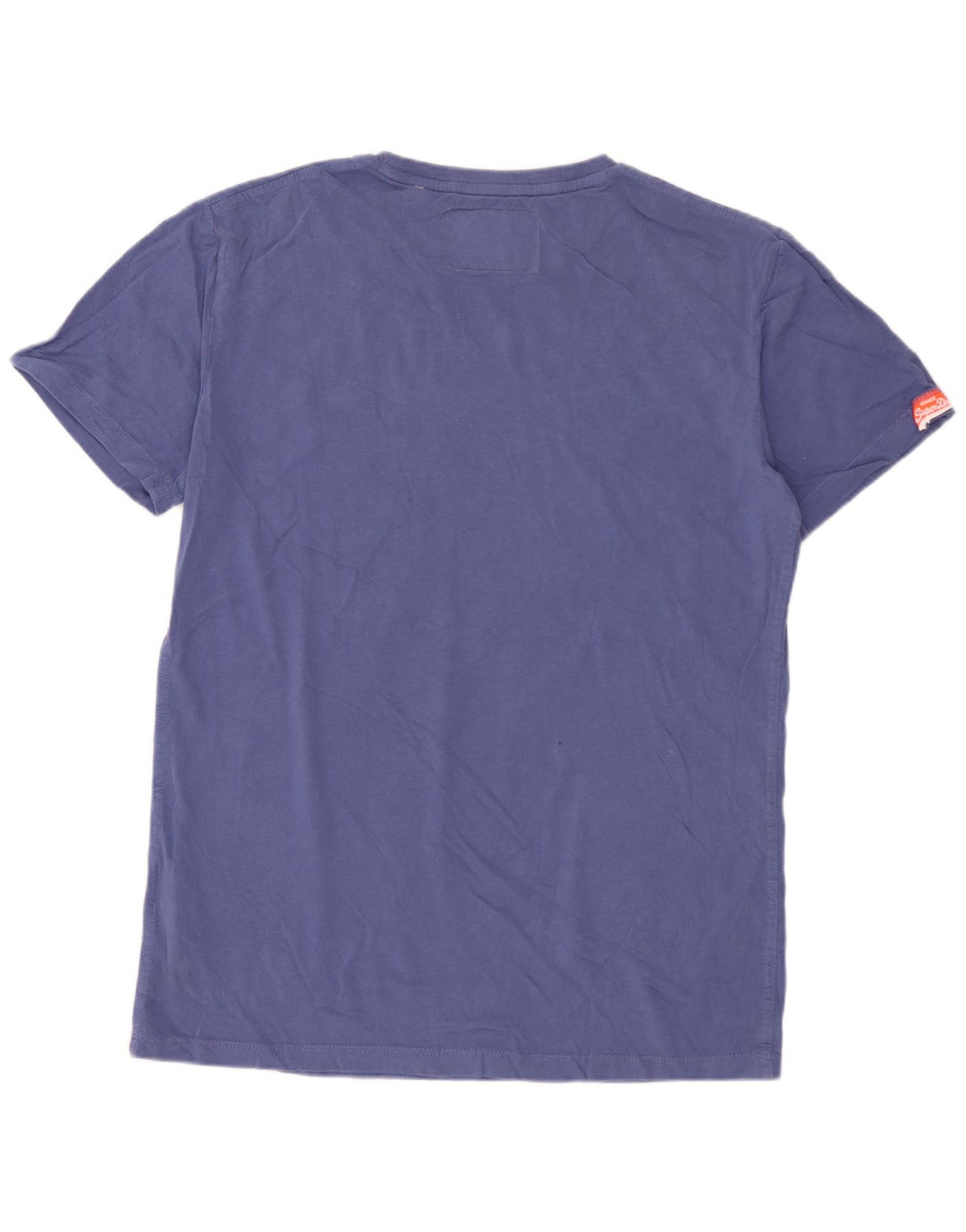 T-shirt da uomo SUPERDRY Top in cotone blu medio