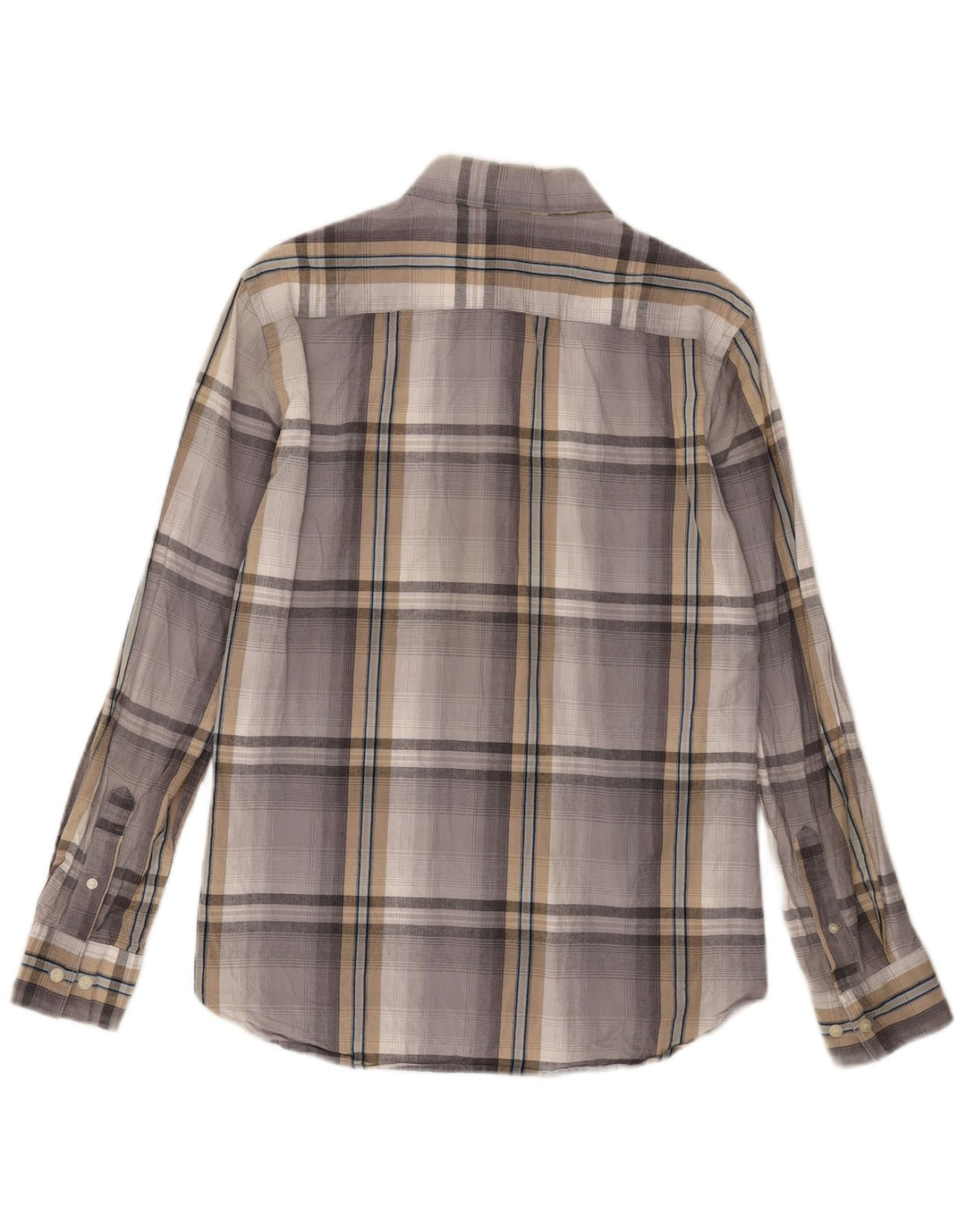 Camicia da uomo French Connection in cotone a quadri grigio medio