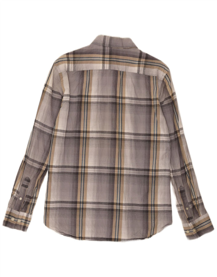 Camicia da uomo French Connection in cotone a quadri grigio medio