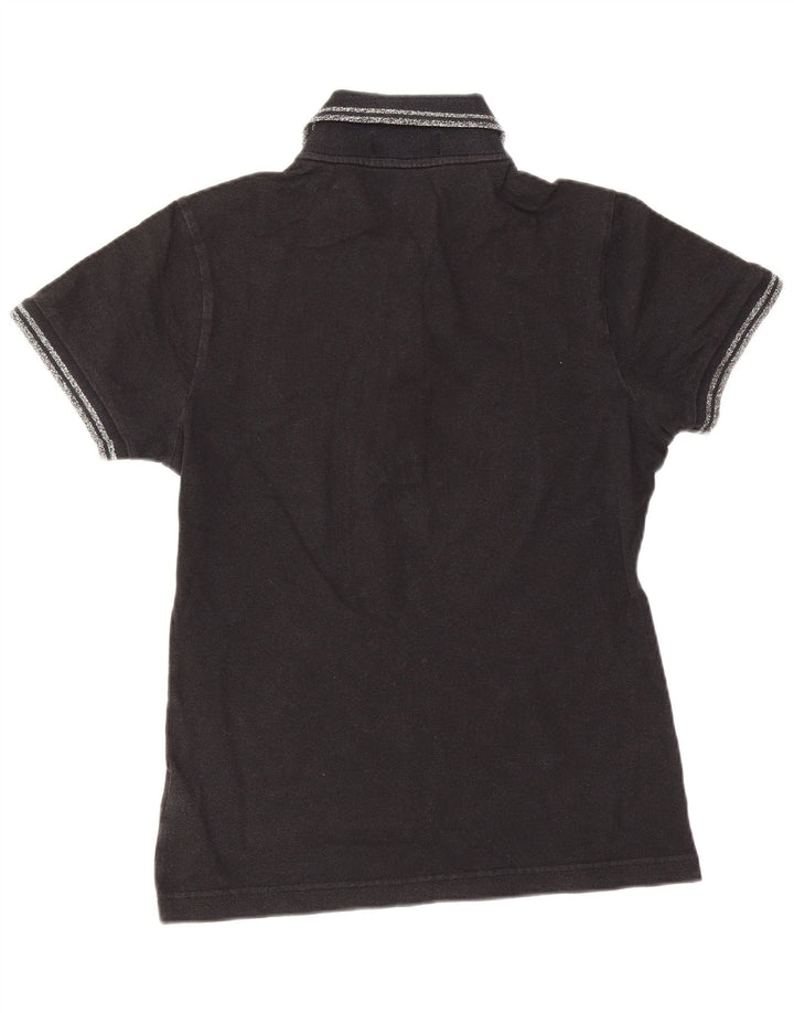 Polo da donna Fred Perry UK 10 piccola in cotone nero