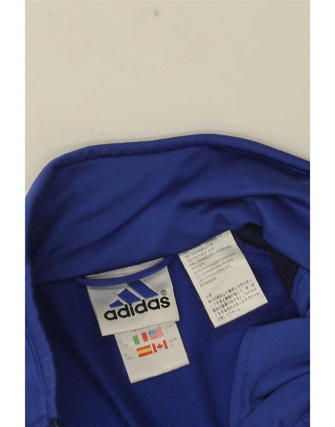 Giacca da tuta da ragazzo Adidas 13-14 anni Blu navy Colourblock