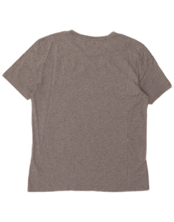 T-shirt grafica da uomo Tommy Hilfiger Top 2XL cotone grigio