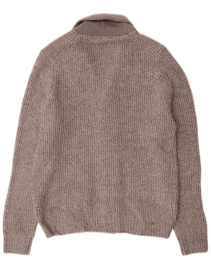 Maglione cardigan da uomo Marks & Spencer Acrilico screziato grigio medio