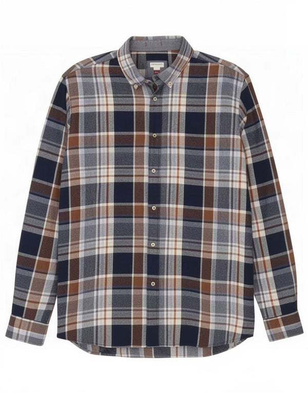 USA Polo Assn. Camicia da uomo in flanella vestibilità regolare XL Cotone a quadri blu navy