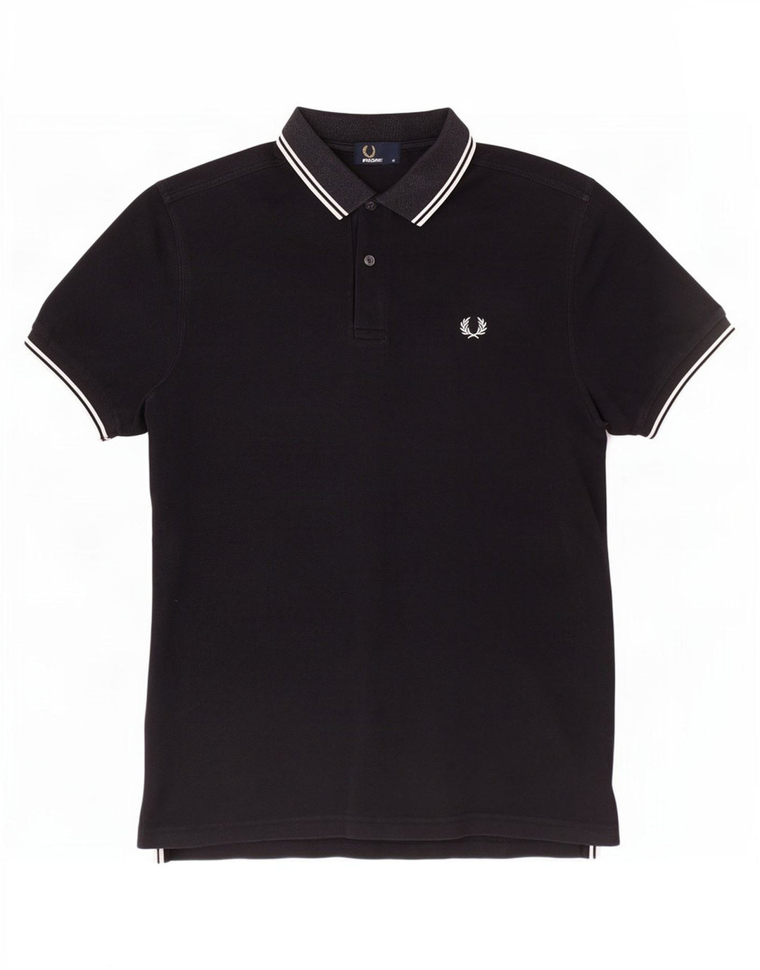 Polo da uomo Fred Perry in cotone nero medio