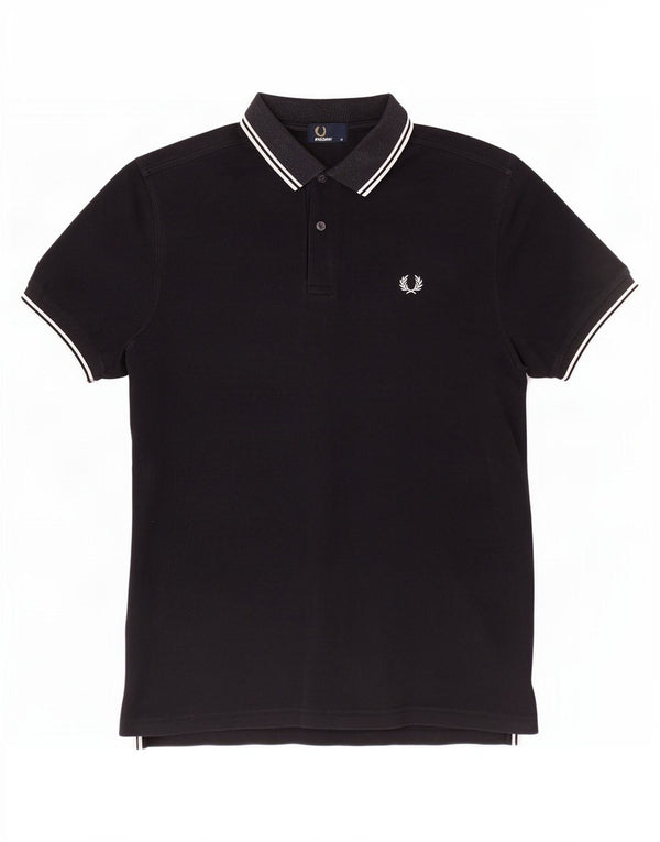 Polo da uomo Fred Perry in cotone nero medio