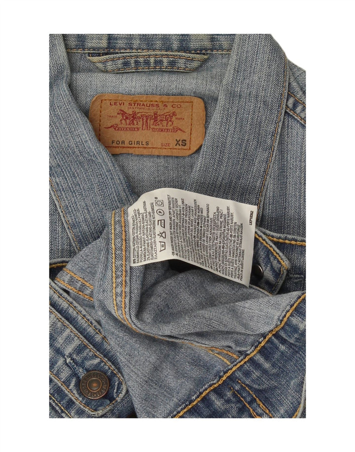 Giacca Jeans Bambina Levi's 7-8 Anni XS Cotone Blu