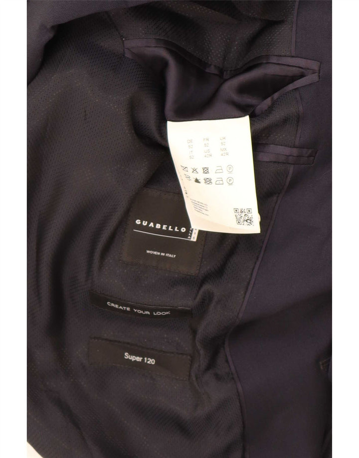 Giacca blazer da uomo a 2 bottoni Hugo Boss EU 52 XL Lana blu navy