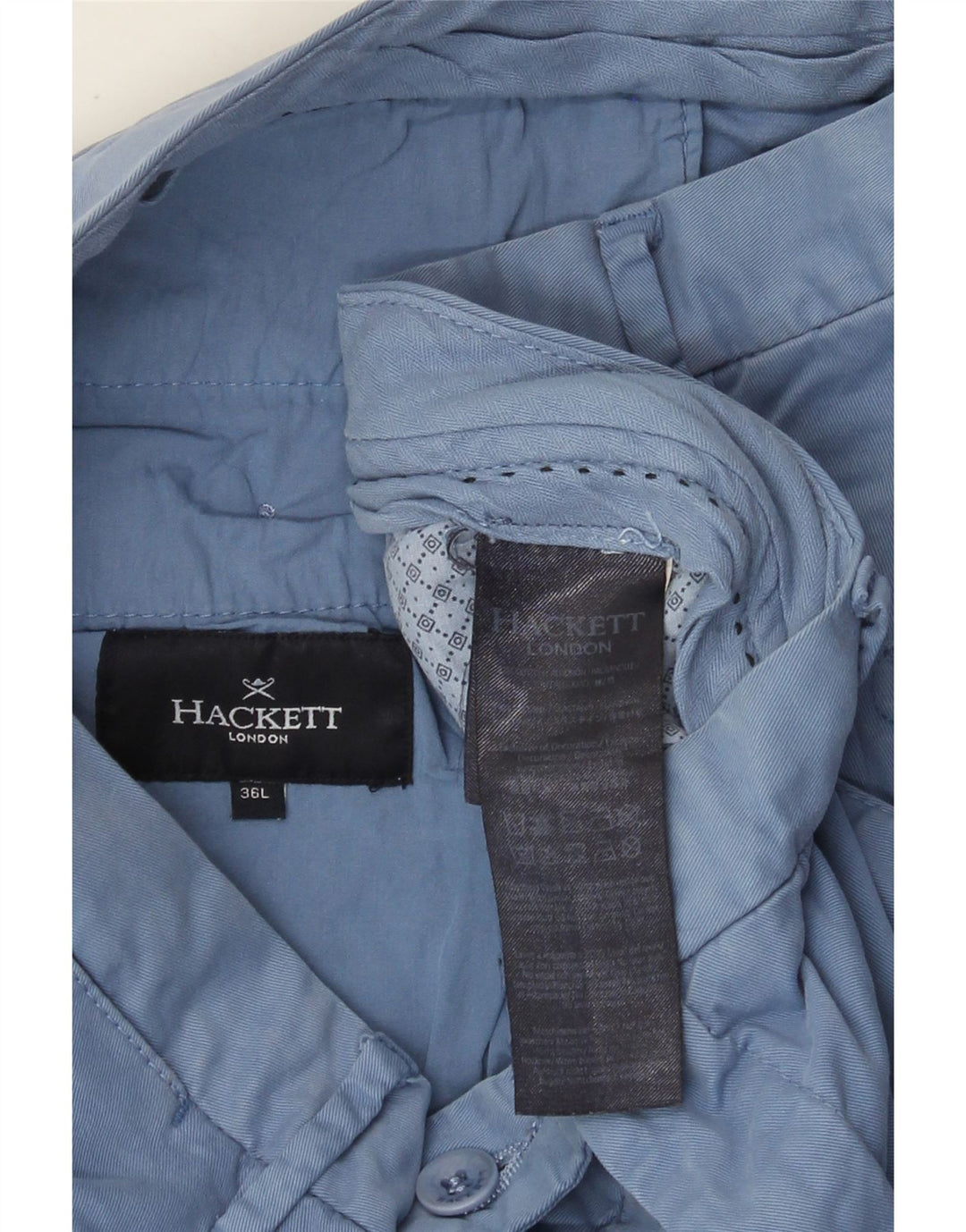 Pantaloni chino slim da uomo Hackett W36 L33 in cotone blu