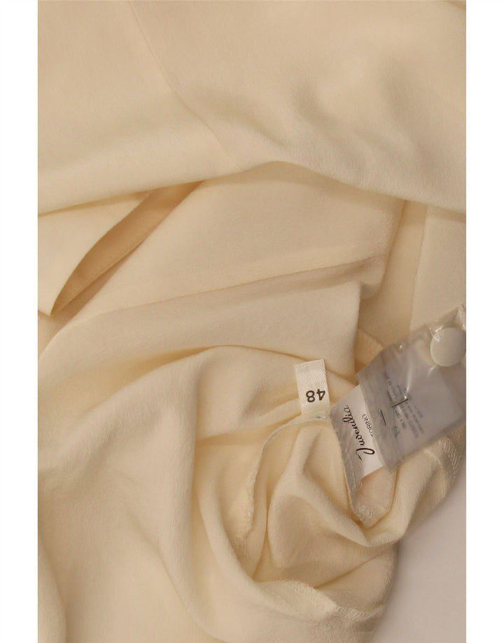 Camicetta da donna VINTAGE IT 48 XL in seta bianco sporco