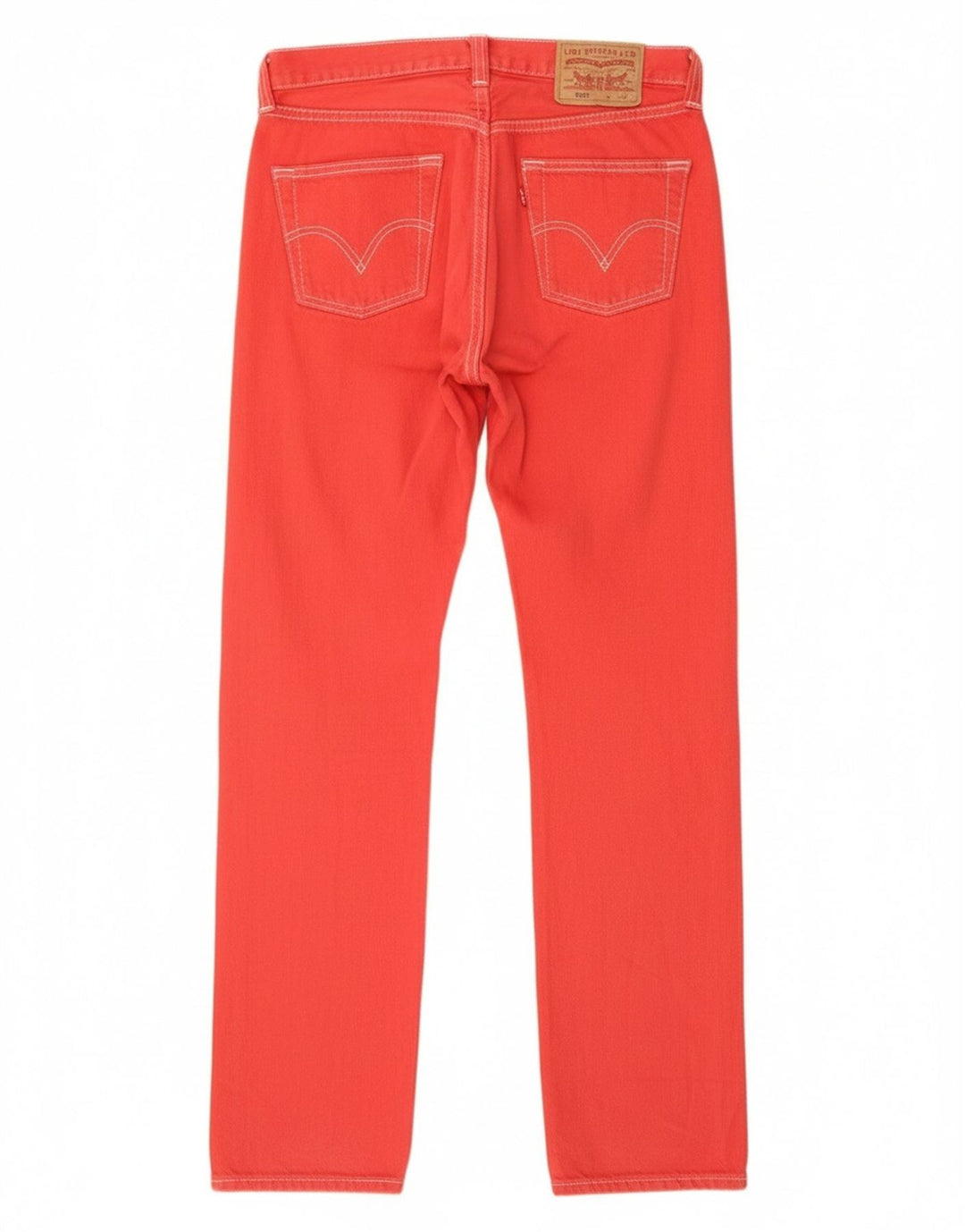 Jeans dritti Levi's 501 da donna W29 L32 in cotone rosso