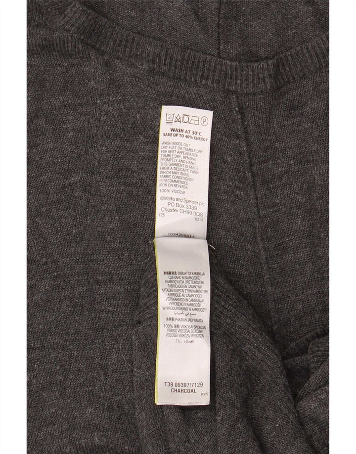 Marks & Spencer Maglione da donna con scollo a barca con maniche a 3/4 UK 12 Medio Gre