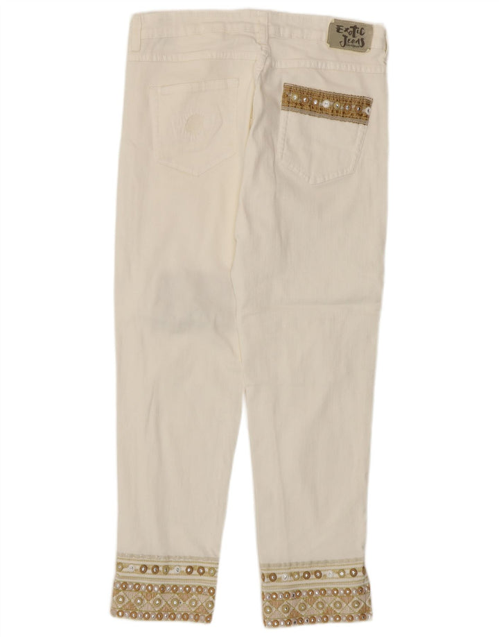 Jeans affusolati da donna Desigual W30 L27 cotone bianco