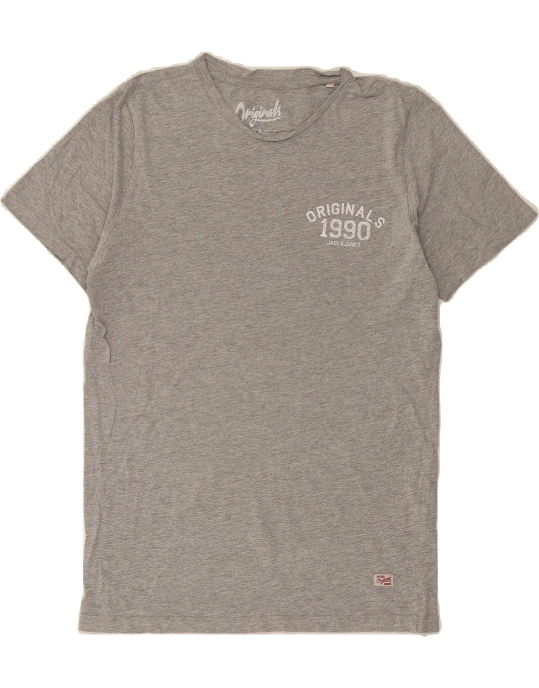 JACK & JONES Mens T-Shirt Top Small Grey Cotton Vintage Jack & Jones and Second-Hand Jack & Jones from Messina Hembry 