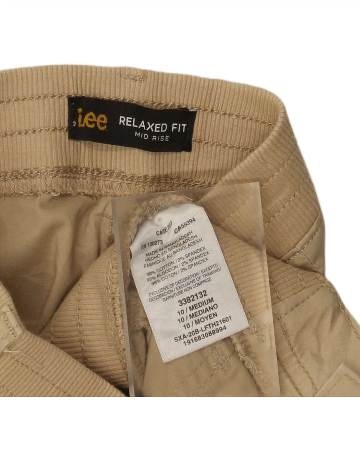 Pantaloni cargo Capri da donna a vita media Lee US 10 Large W32 L22 Beige