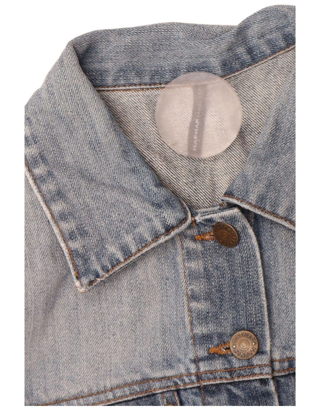 Giacca in denim da donna Naf Naf UK 12 Cotone floreale blu medio