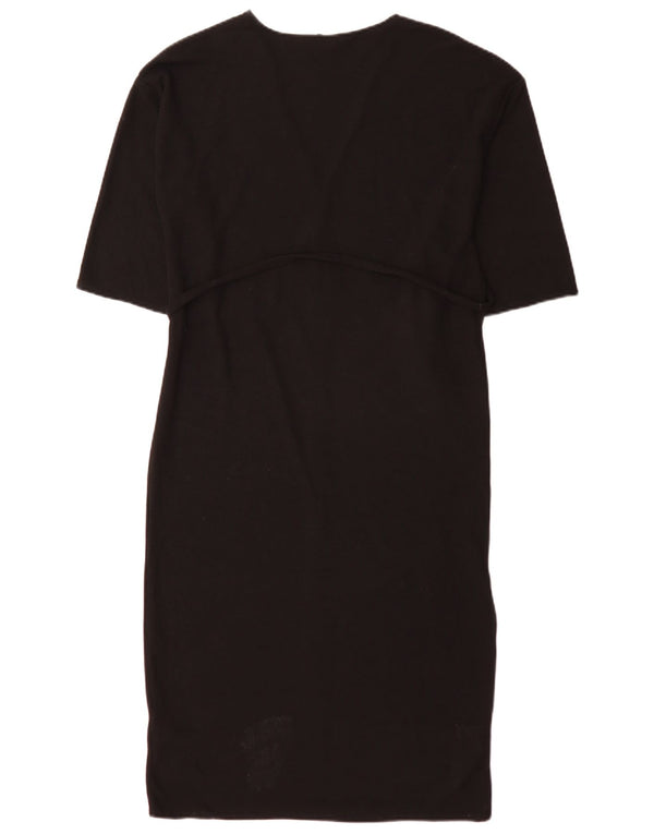 Vestito maxi oversize da donna Zara UK 10 piccolo poliestere nero