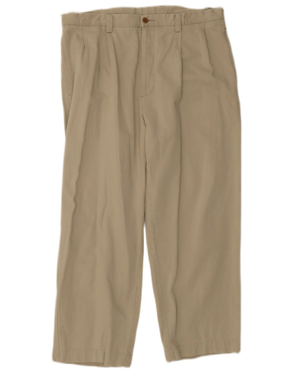 Pantaloni chino da uomo dalla vestibilità comoda Nautica W38 L30 cotone kaki