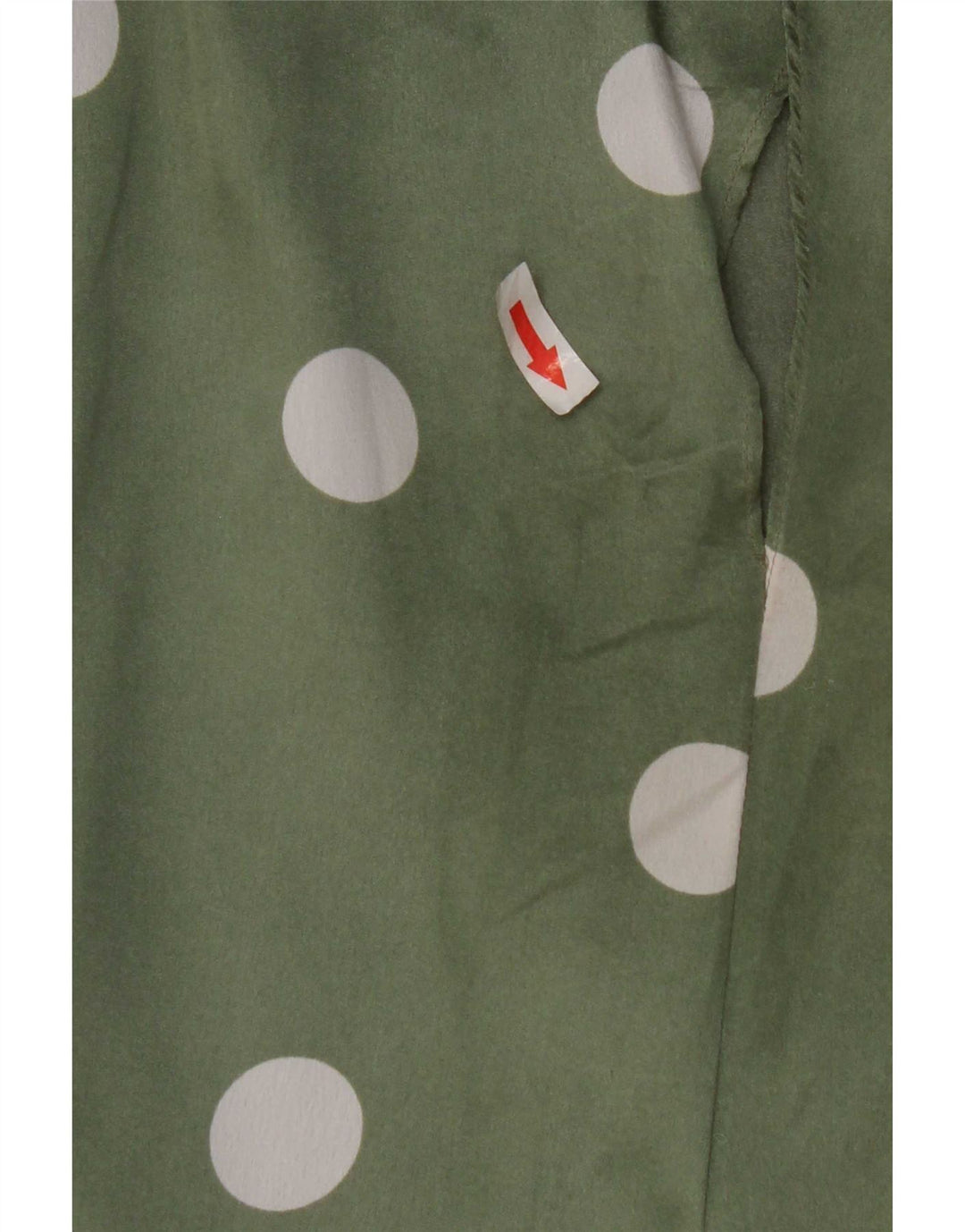 Camicetta oversize corta da donna Zara Top UK 10 Piccolo poliestere a pois verdi