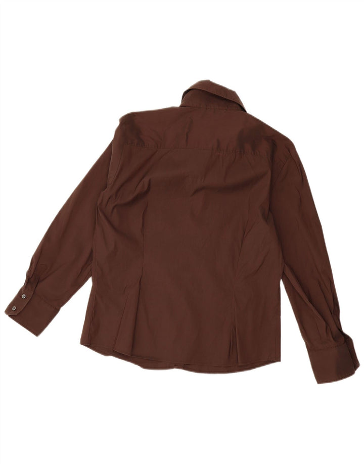 Camicia da donna WEEKEND UK 16 grande cotone marrone