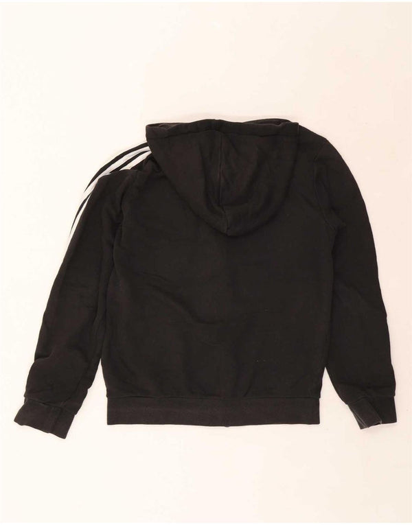 Felpa con cappuccio e zip da donna Adidas UK 10 Small Black Fair Isle Cotton