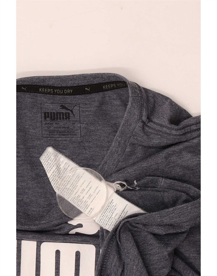 T-shirt grafica da uomo Puma Top Small in poliestere blu navy