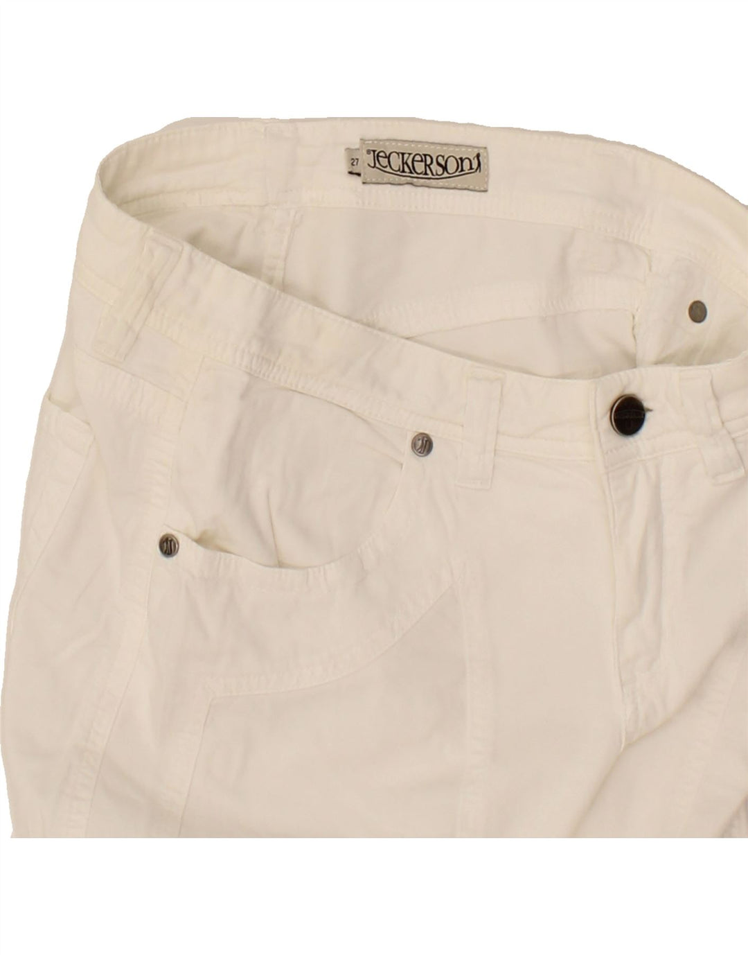 JECKERSON Womens Bermuda Shorts W27 Small White Vintage Jeckerson and Second-Hand Jeckerson from Messina Hembry 