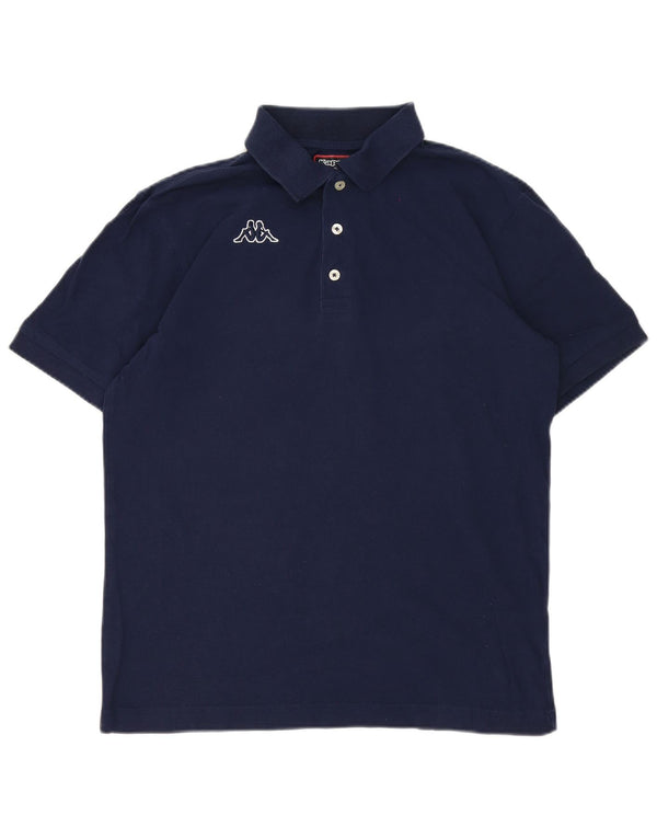 Polo Kappa Uomo Large Blu Navy in cotone