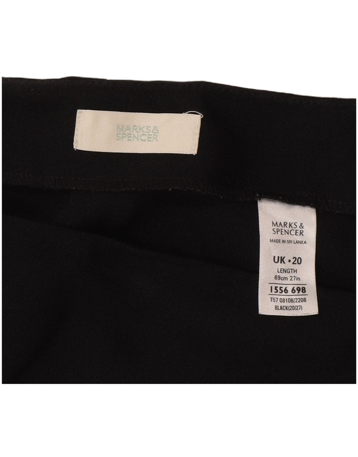 Gonna a tubino da donna Marks & Spencer UK 20 2XL W40 Poliestere nero