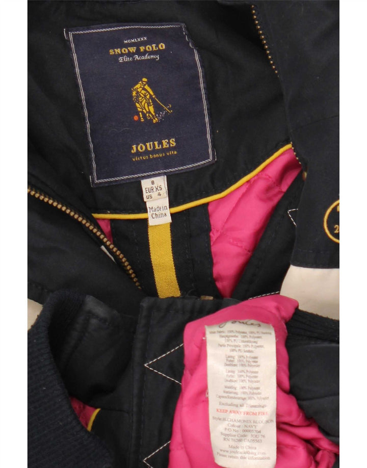 Giacca da sci grafica da donna Joules UK 8 Small Blu Navy