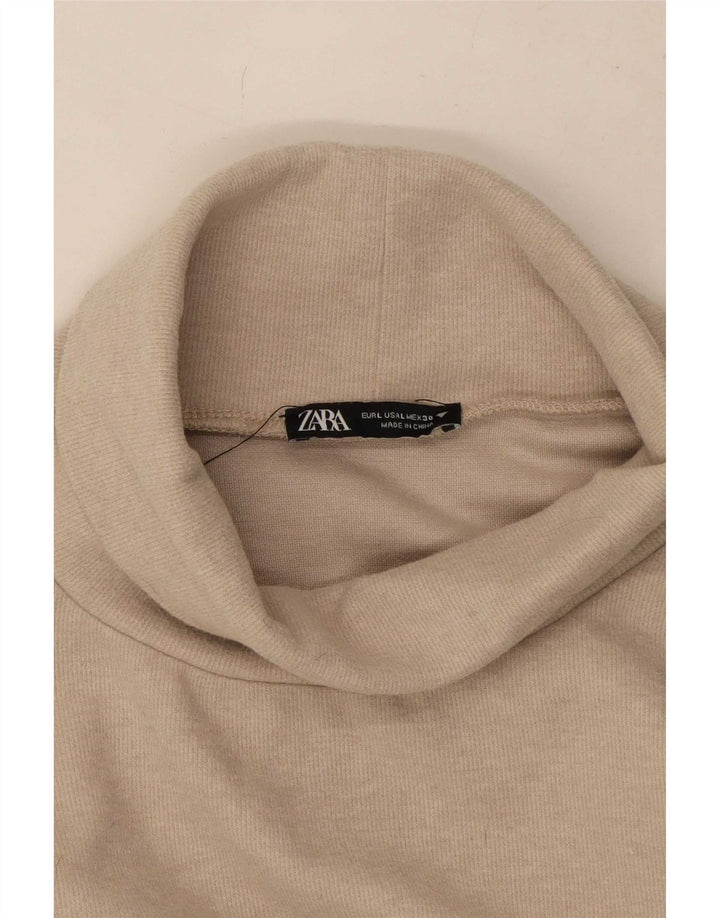 Top Zara Donna Manica 3/4 UK 16 Large Beige