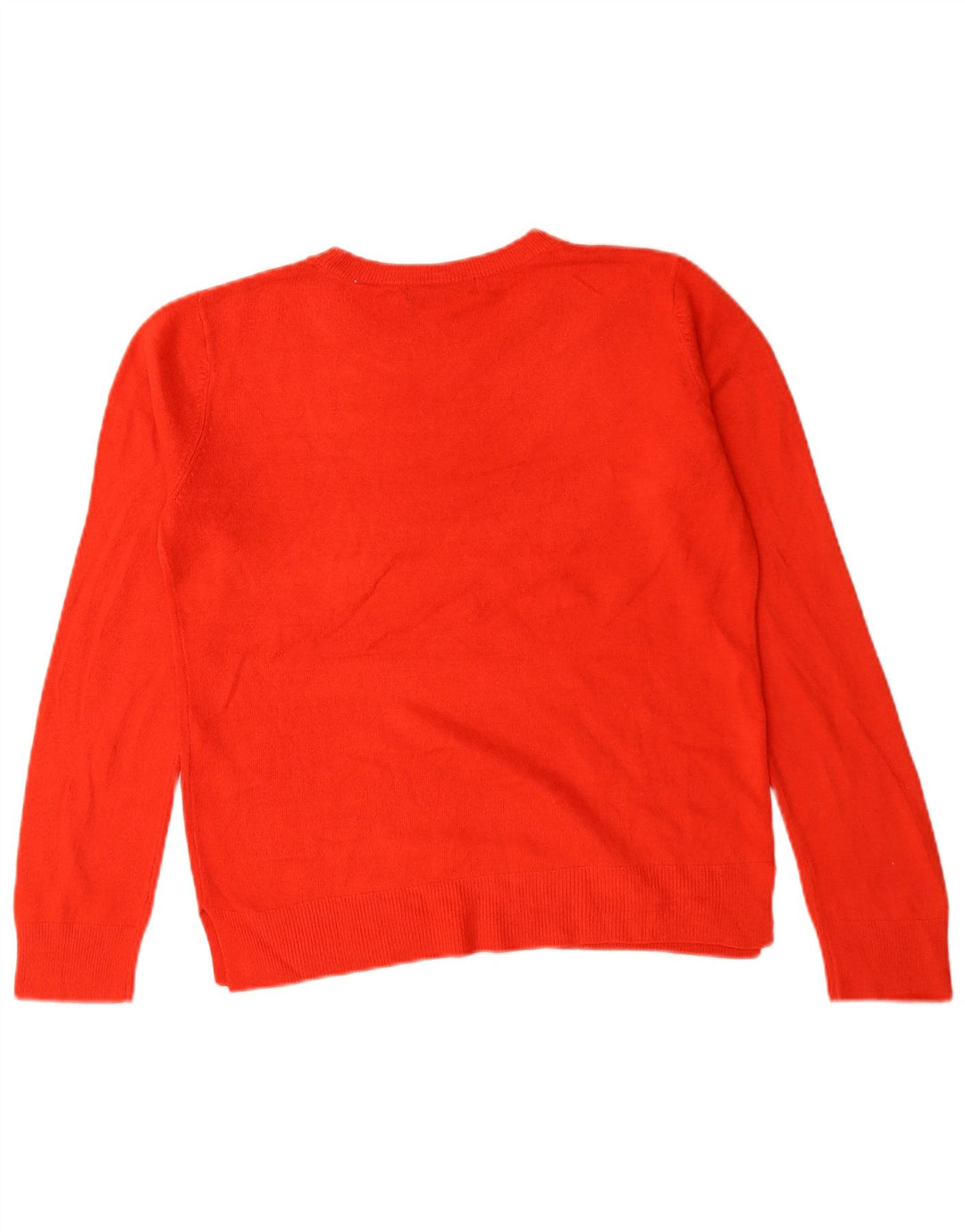 Maglione maglione girocollo da donna Marks & Spencer UK 12 Acrilico rosso medio