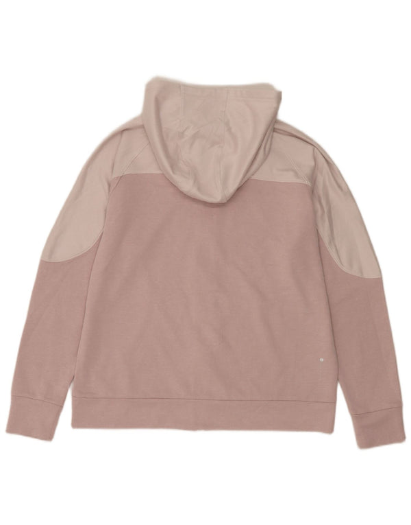 Felpa con cappuccio e zip da donna Under Armour UK 14 Colorblock rosa medio